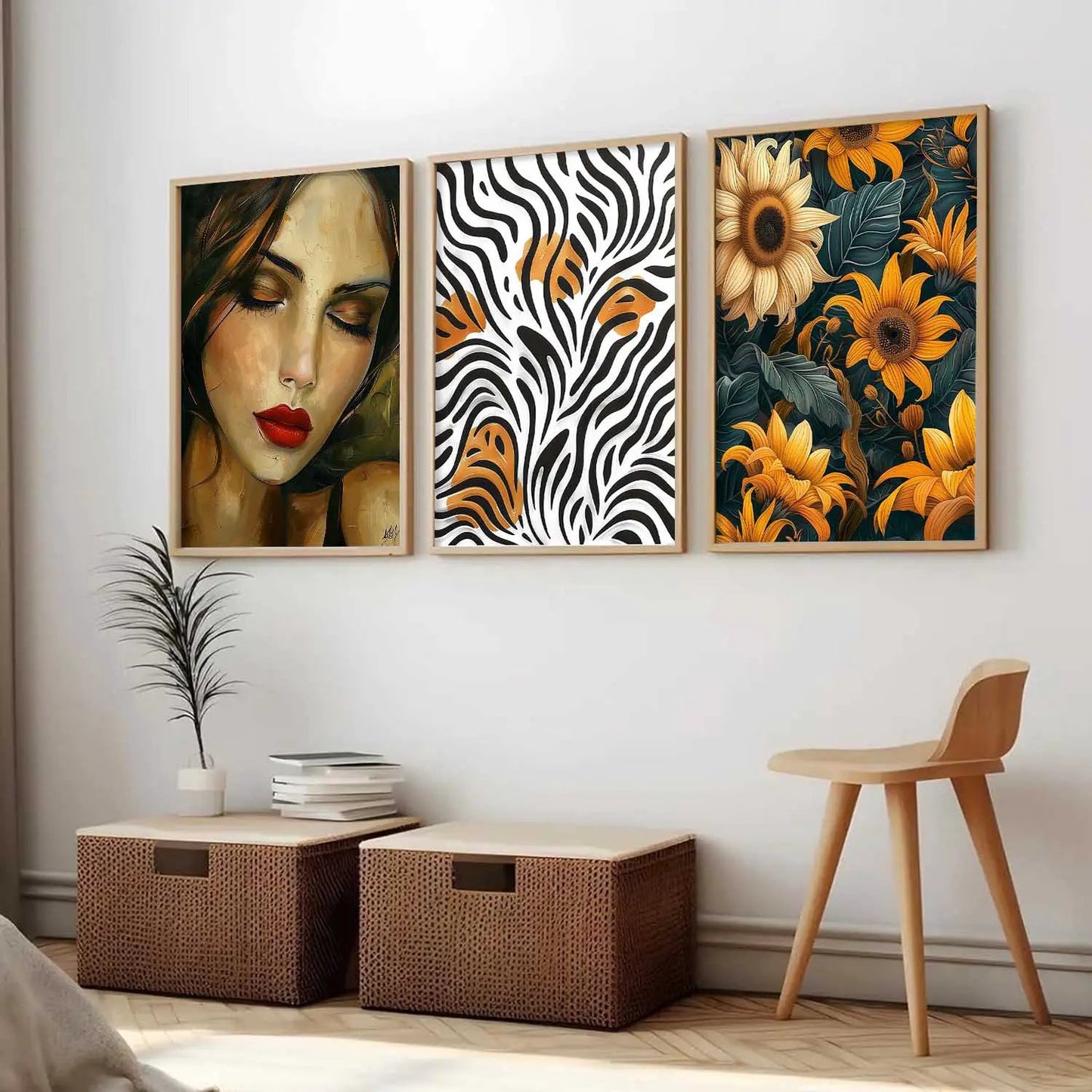 Modern   Wall  Art  Paintings for Living Room - Wall Poster With frames