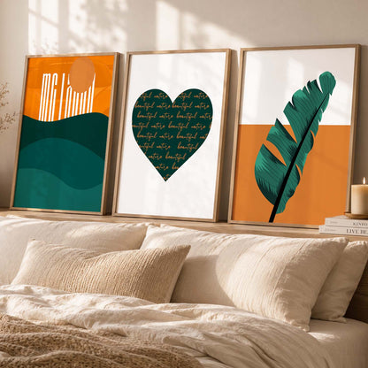 Modern Nature Inspired Art Framed Wall Posters with Frame