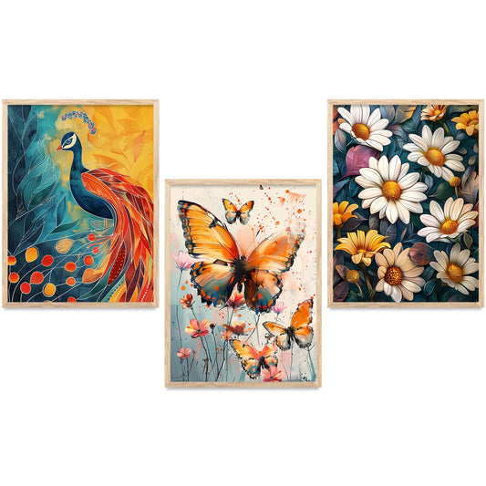 Floral   Wall Art Paintings for Living Room - Wall Poster With frames