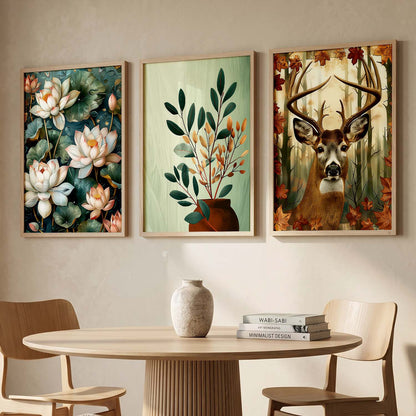 Traditional Wall Art Paintings for Living Room - Wall Poster With frames