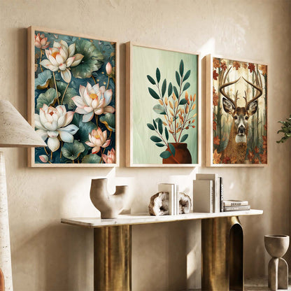 Traditional Wall Art Paintings for Living Room - Wall Poster With frames