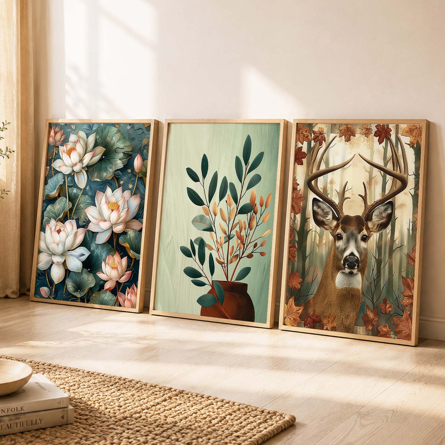 Traditional Wall Art Paintings for Living Room - Wall Poster With frames