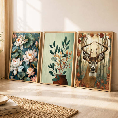 Traditional Wall Art Paintings for Living Room - Wall Poster With frames