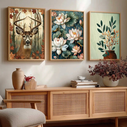 Traditional Wall Art Paintings for Living Room - Wall Poster With frames
