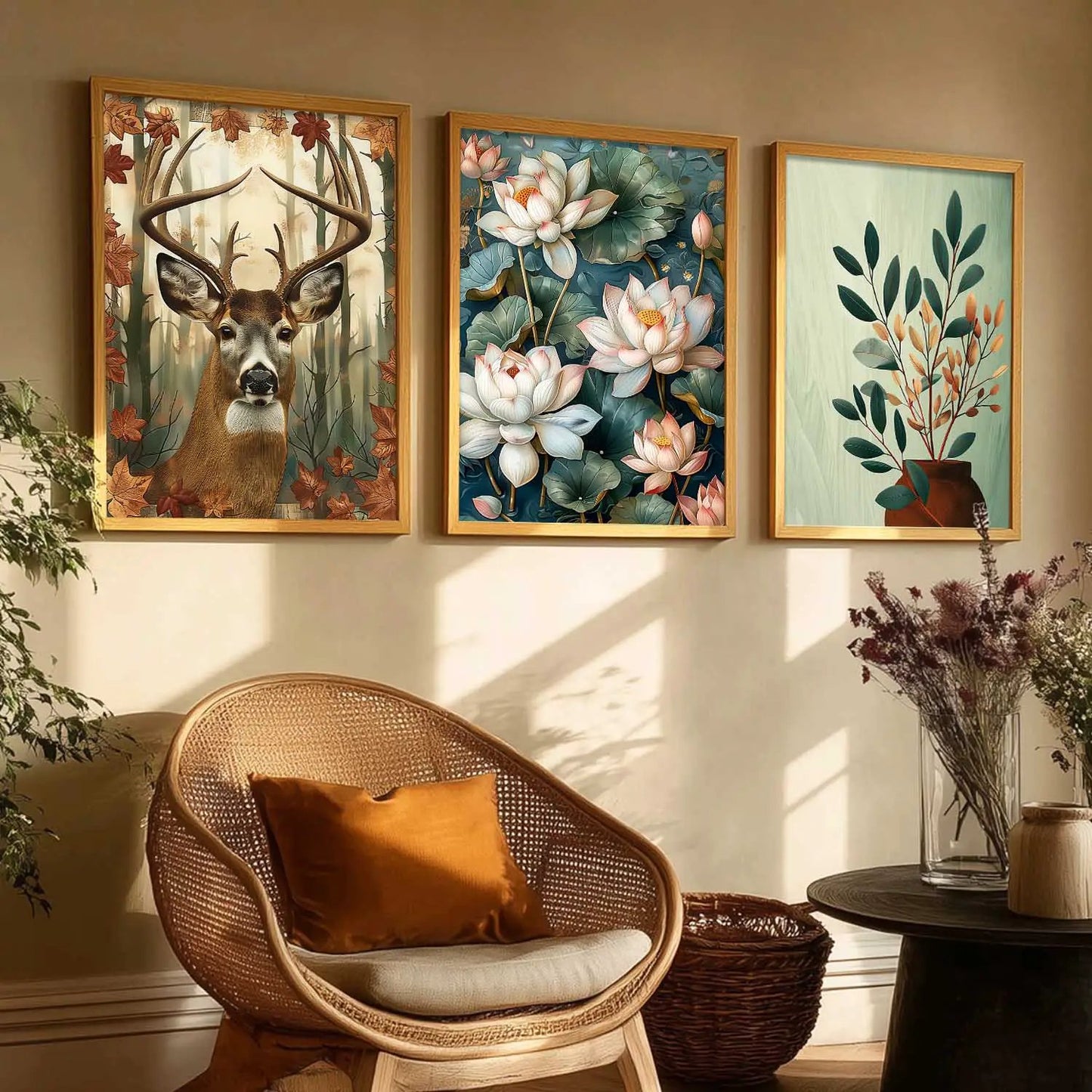 Traditional Wall Art Paintings for Living Room - Wall Poster With frames