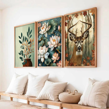 Traditional Wall Art Paintings for Living Room - Wall Poster With frames