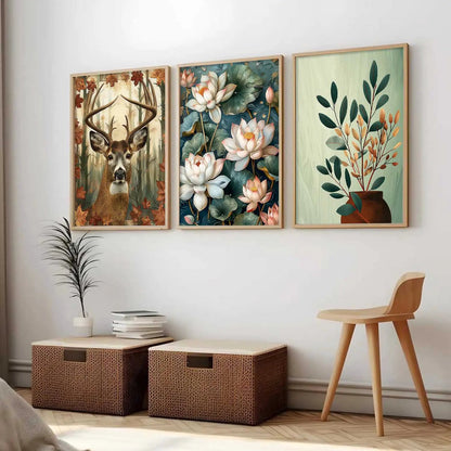 Traditional Wall Art Paintings for Living Room - Wall Poster With frames
