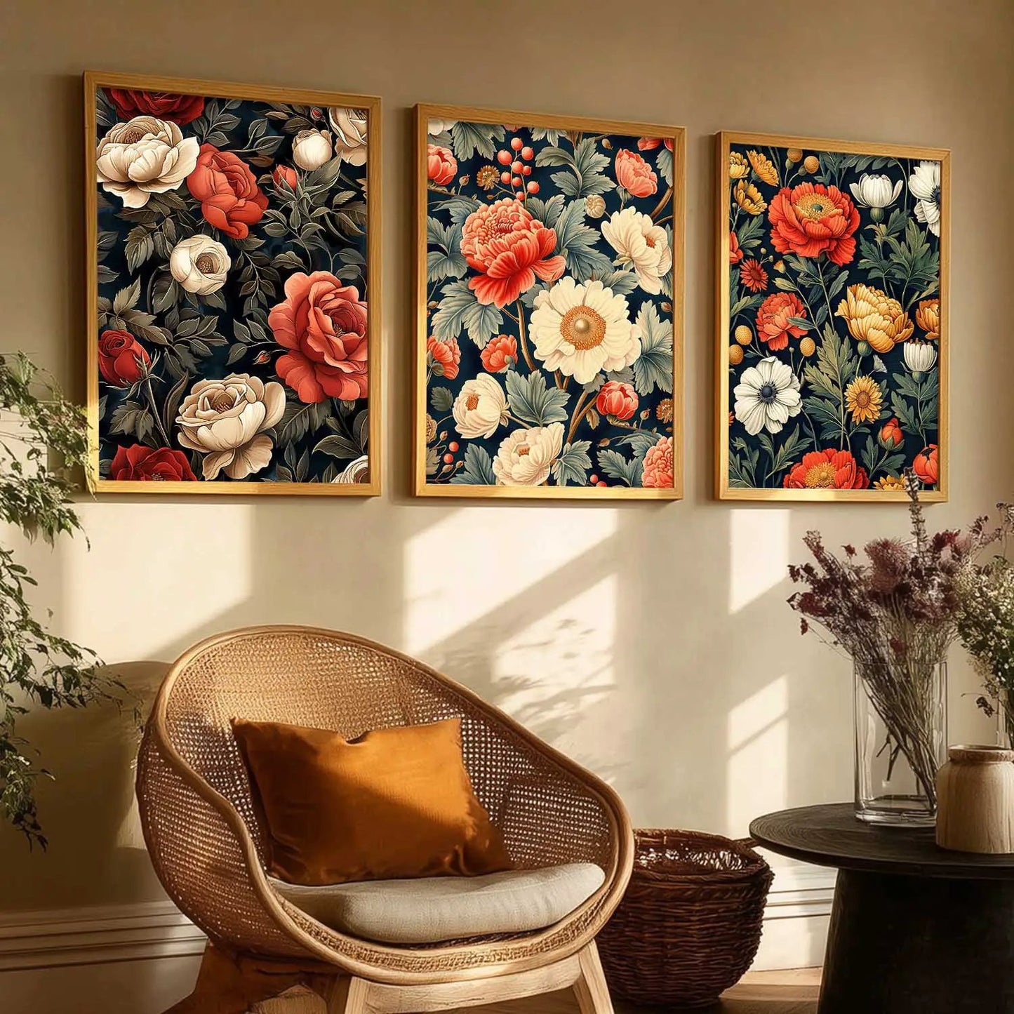 Floral Wall Art Paintings for Living Room - Wall Poster With frames