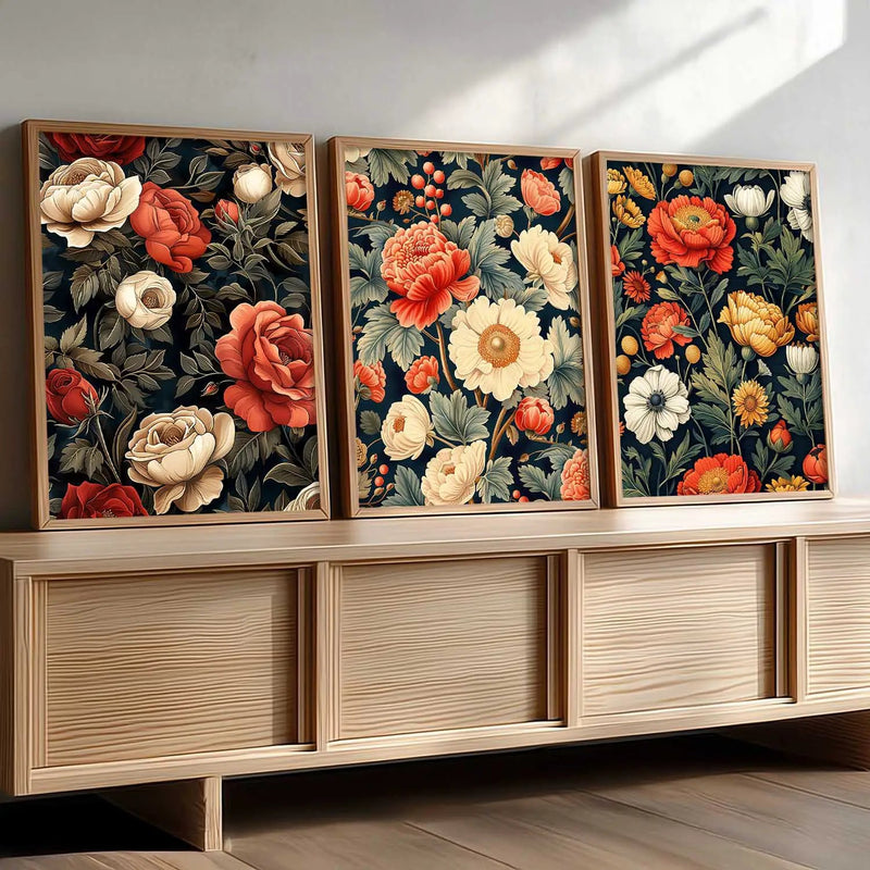 Floral Wall Art Paintings for Living Room - Wall Poster With frames