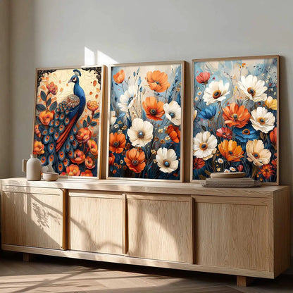 Traditional    Wall   Art  Paintings for Living Room - Wall Poster With frames