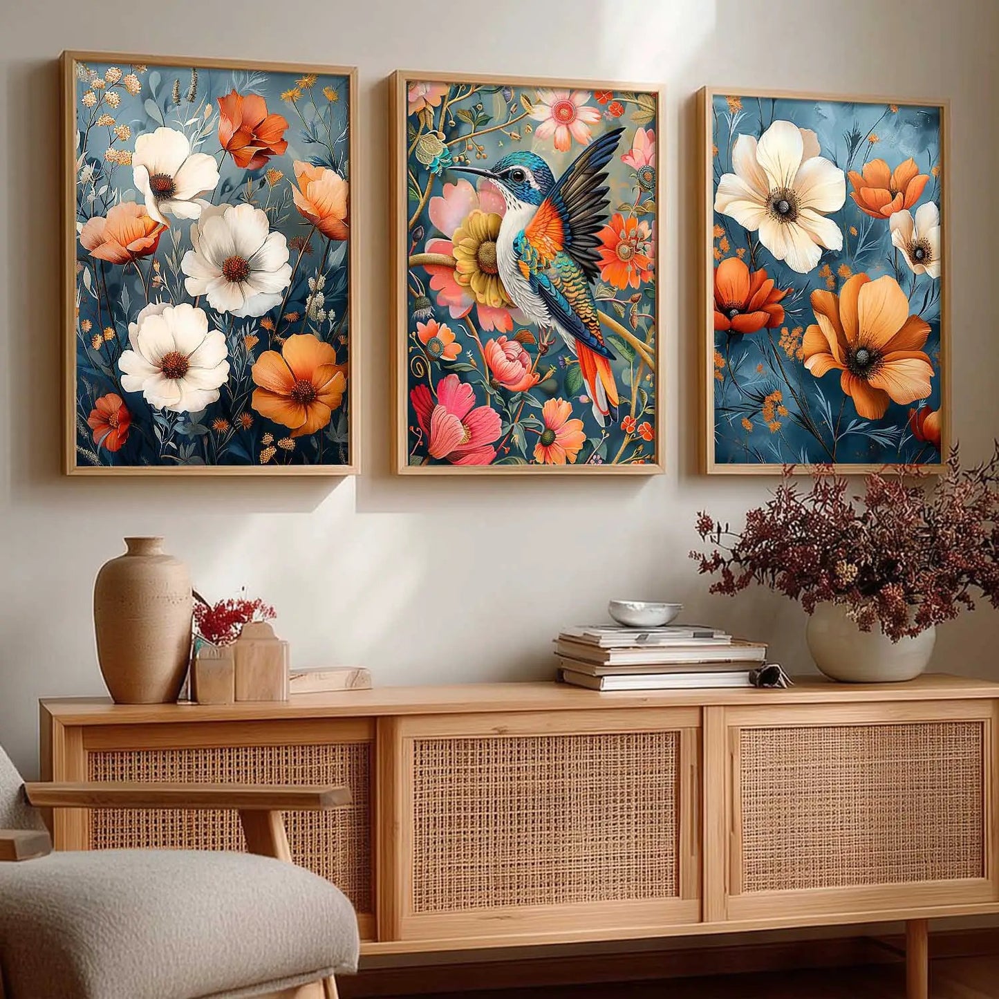 Floral Wall Art  Paintings for Living Room - Wall Poster With frames