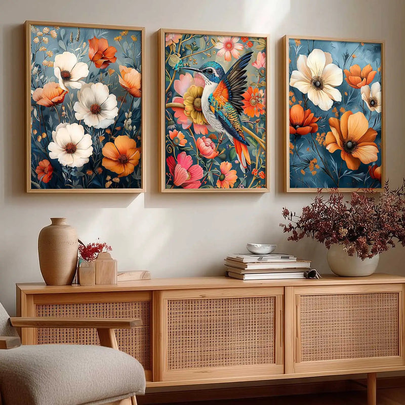 Floral Wall Art  Paintings for Living Room - Wall Poster With frames