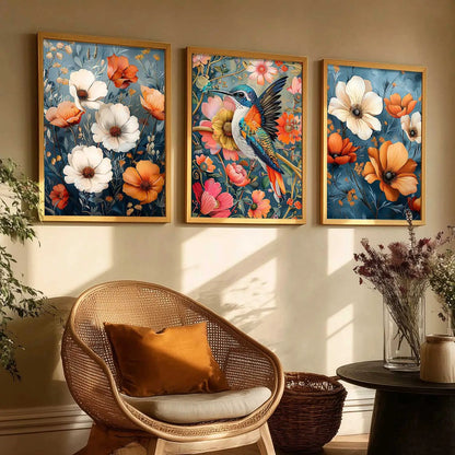 Floral Wall Art  Paintings for Living Room - Wall Poster With frames
