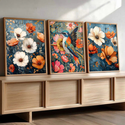 Floral Wall Art  Paintings for Living Room - Wall Poster With frames