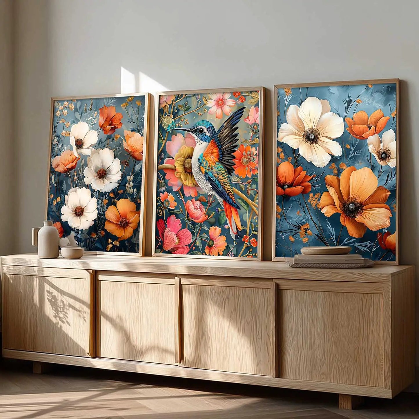 Floral Wall Art  Paintings for Living Room - Wall Poster With frames