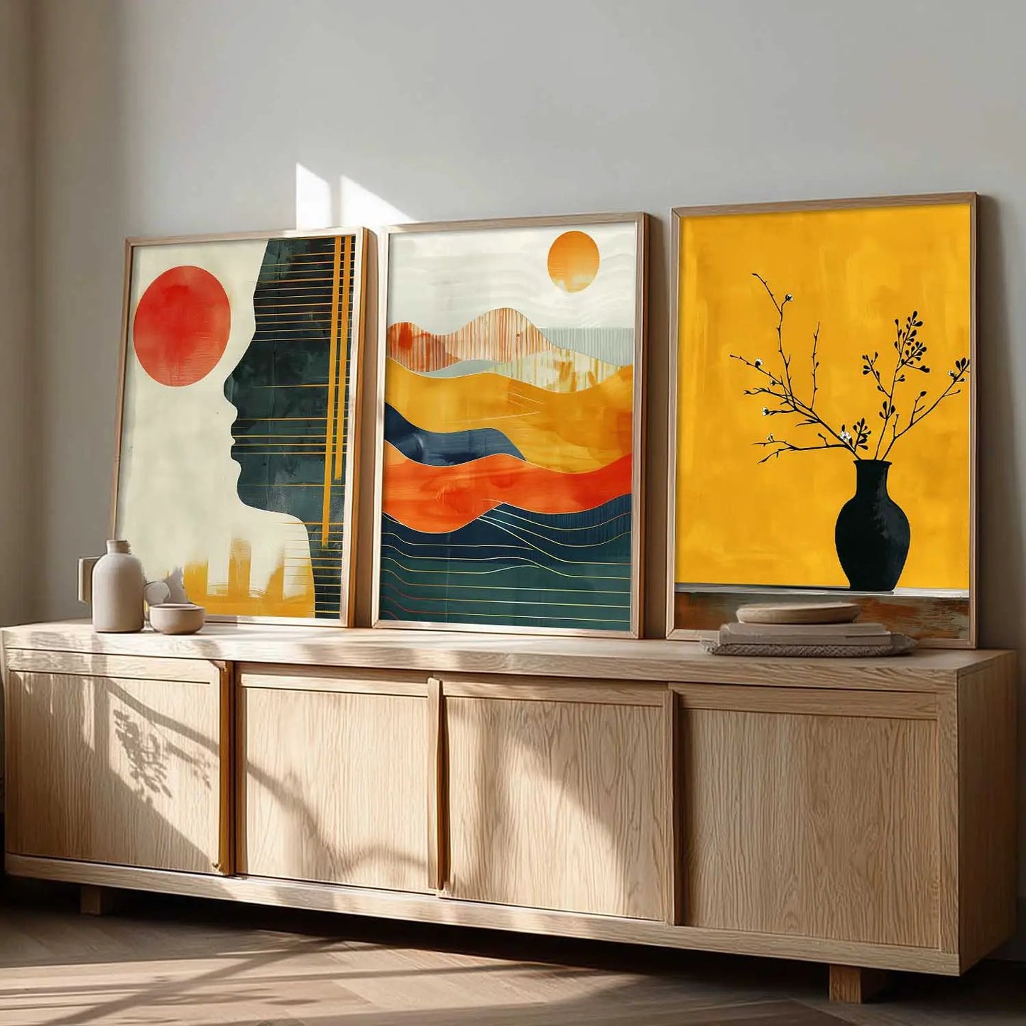 Modern   Wall   Art  Paintings for Living Room - Wall Poster With frames