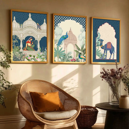 Traditional  Wall Art Paintings for Living Room - Wall Poster With frames