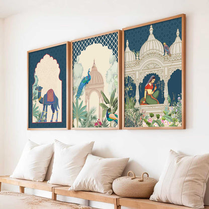 Traditional  Wall Art Paintings for Living Room - Wall Poster With frames