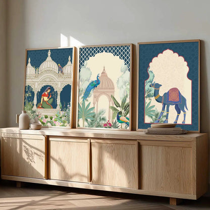 Traditional  Wall Art Paintings for Living Room - Wall Poster With frames