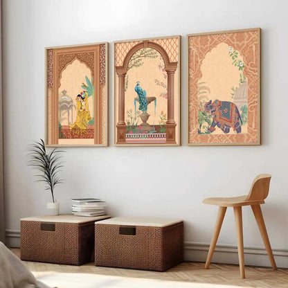 Traditional  Wall   Art  Paintings for Living Room - Wall Poster With frames