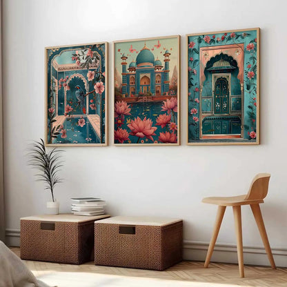 Traditional Wall  Art Paintings for Living Room - Wall Poster With frames