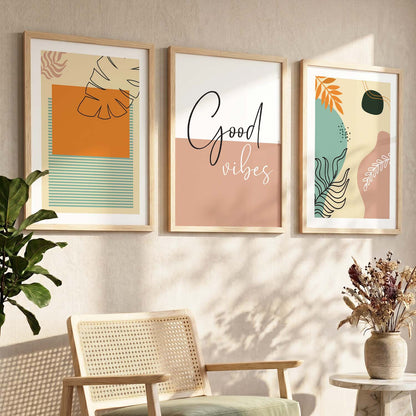 Nature Inspired Wall Art with Frame : Framed Modern Art Posters
