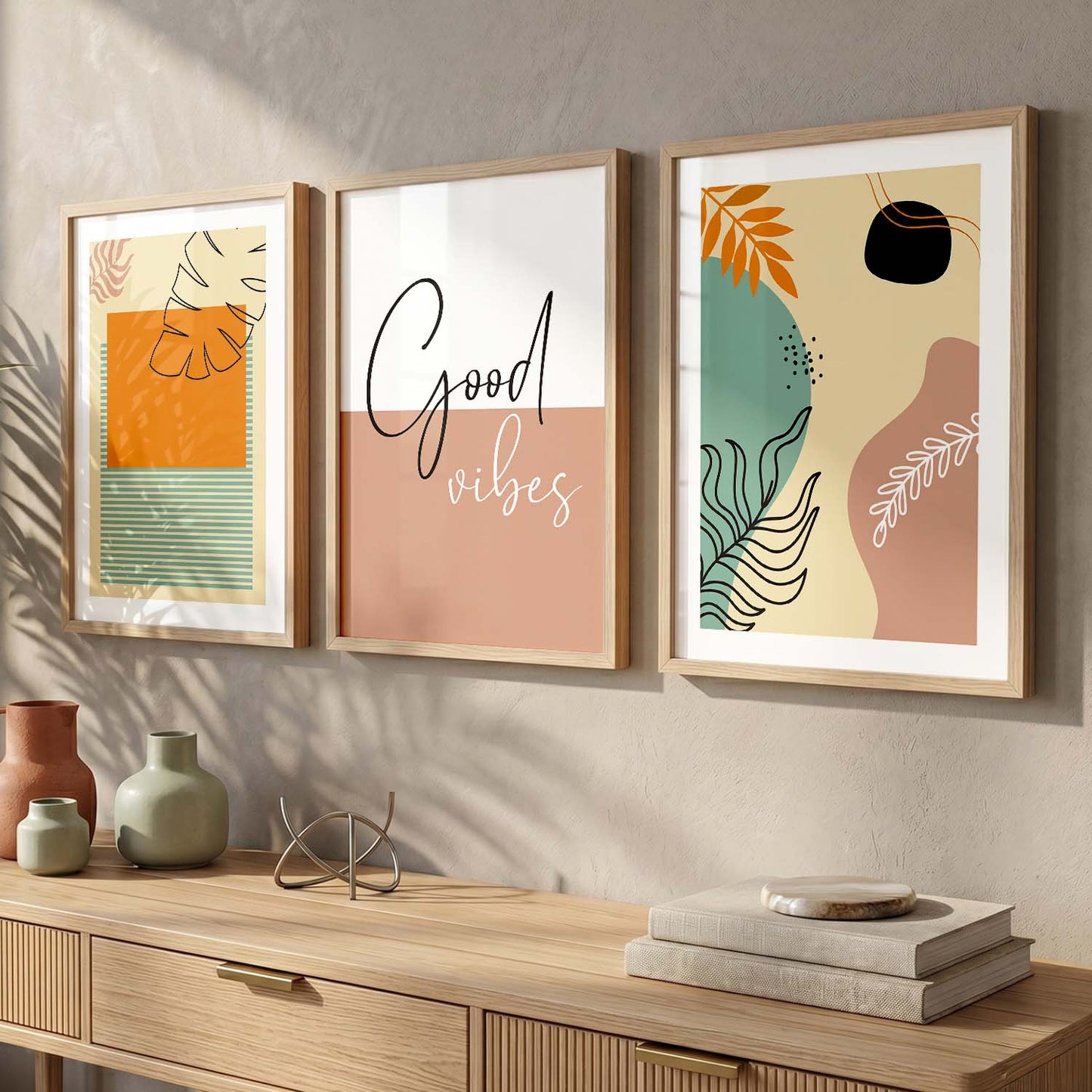 Nature Inspired Wall Art with Frame : Framed Modern Art Posters