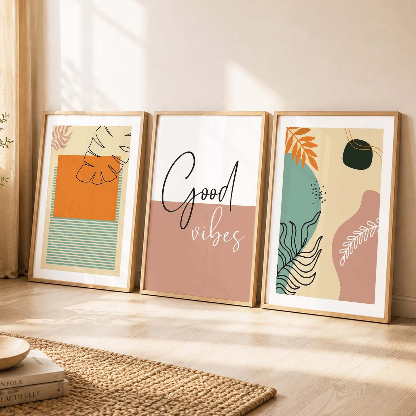 Nature Inspired Wall Art with Frame : Framed Modern Art Posters