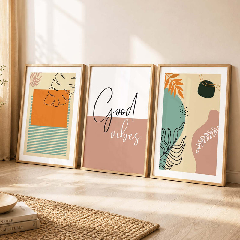 Nature Inspired Wall Art with Frame : Framed Modern Art Posters