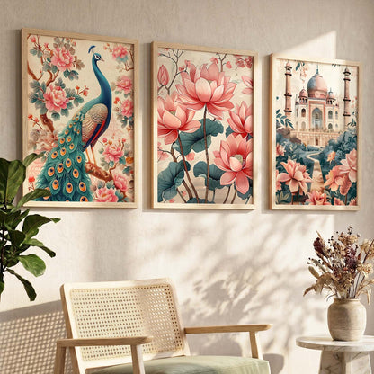 Traditional  Wall  Art Paintings for Living Room - Wall Poster With frames