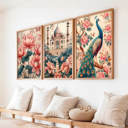 Traditional  Wall  Art Paintings for Living Room - Wall Poster With frames