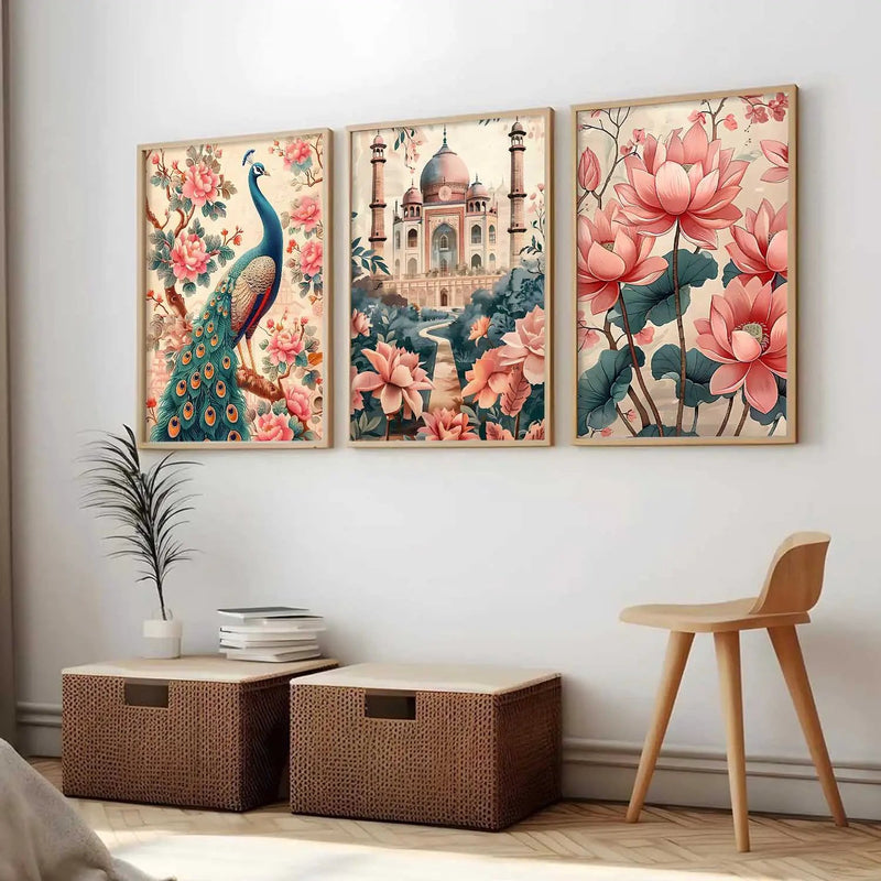 Traditional  Wall  Art Paintings for Living Room - Wall Poster With frames