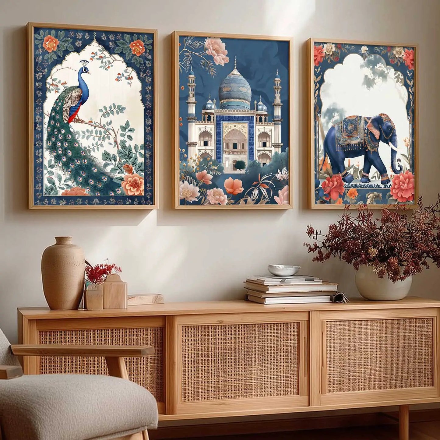 Madhubani    Wall  Art  Paintings for Living Room - Wall Poster With frames