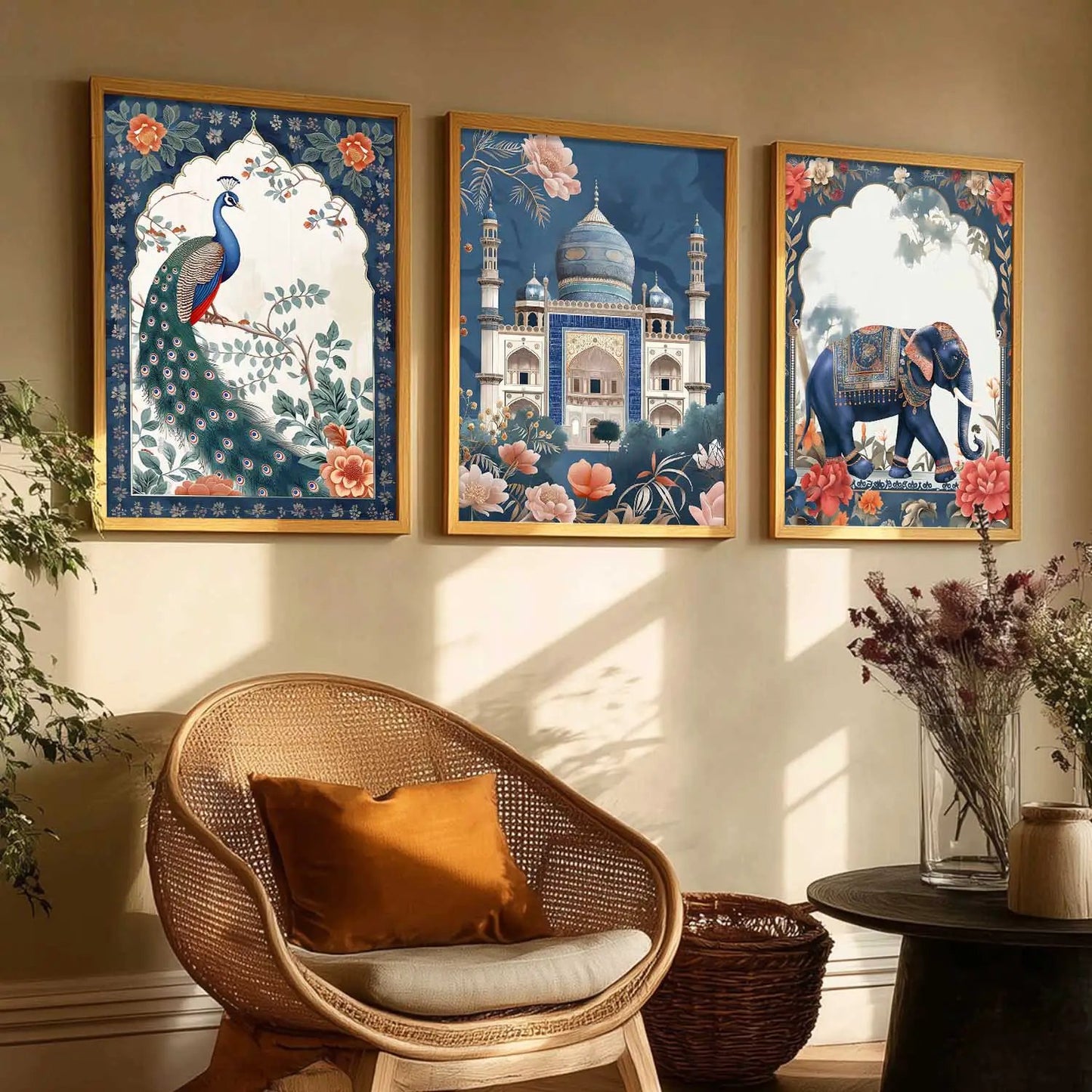 Madhubani    Wall  Art  Paintings for Living Room - Wall Poster With frames