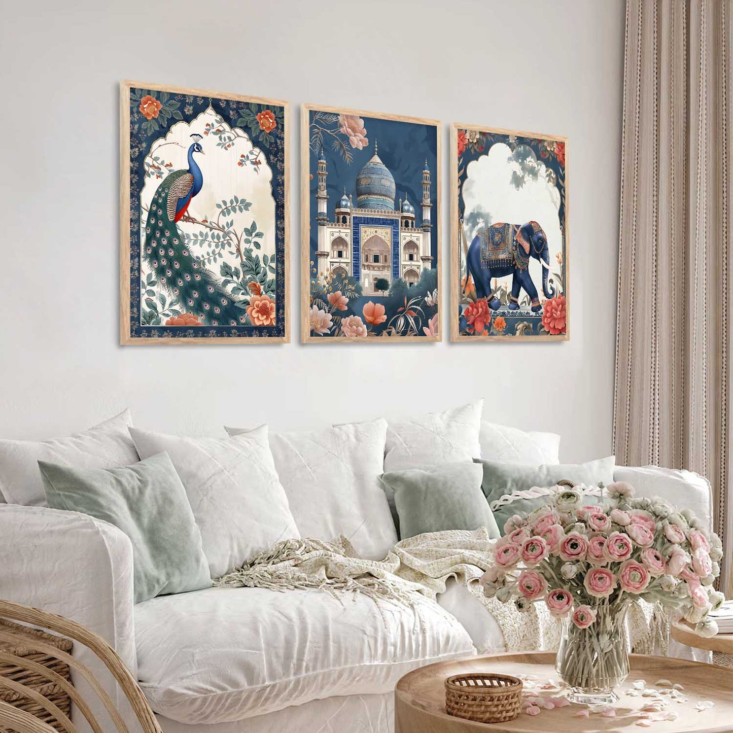 Madhubani    Wall  Art  Paintings for Living Room - Wall Poster With frames