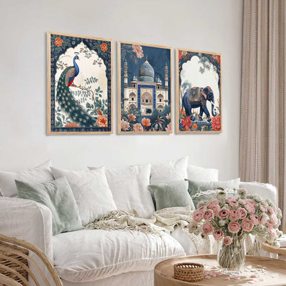 Madhubani    Wall  Art  Paintings for Living Room - Wall Poster With frames