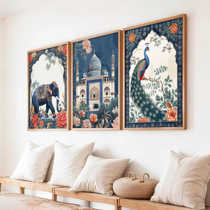 Madhubani    Wall  Art  Paintings for Living Room - Wall Poster With frames