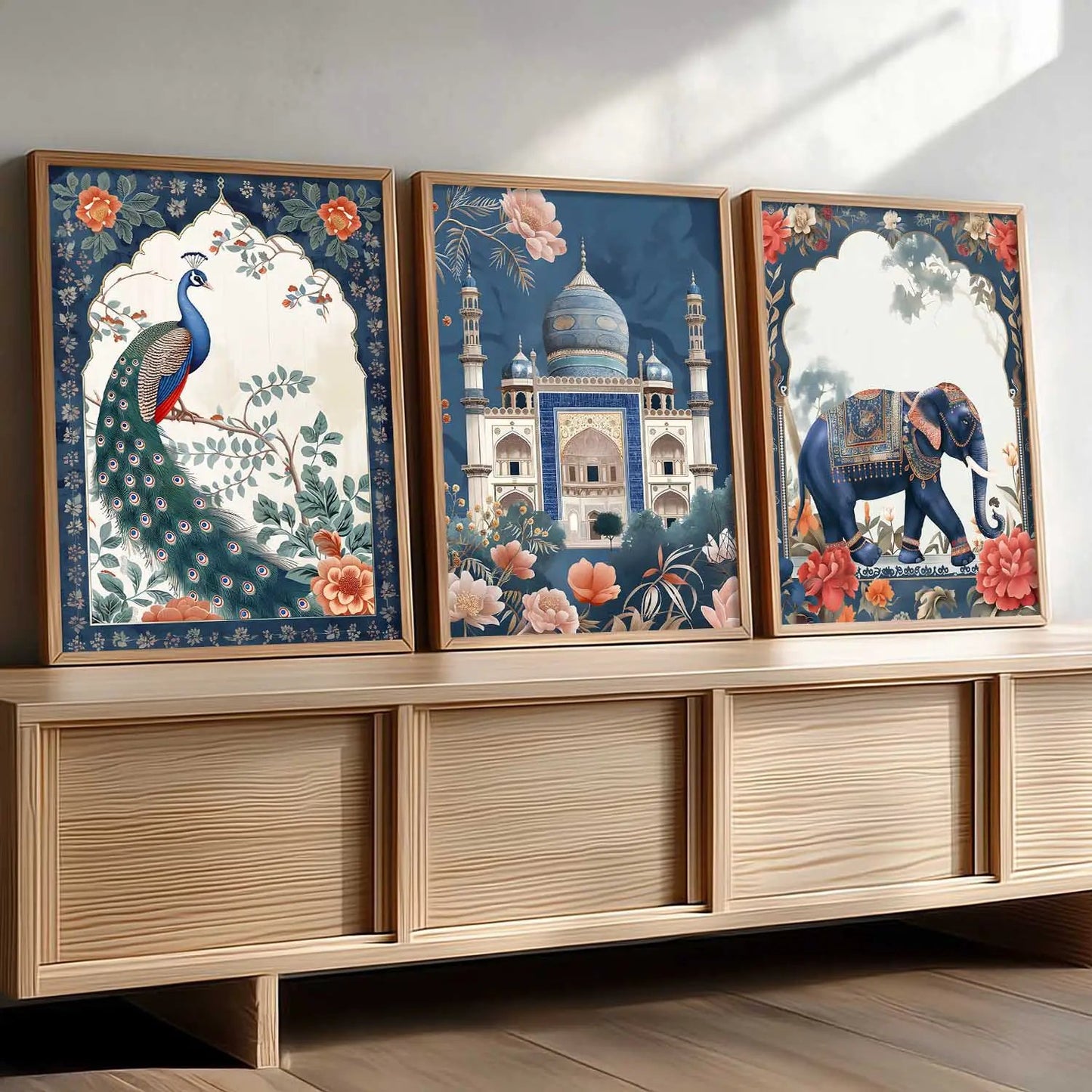 Madhubani    Wall  Art  Paintings for Living Room - Wall Poster With frames