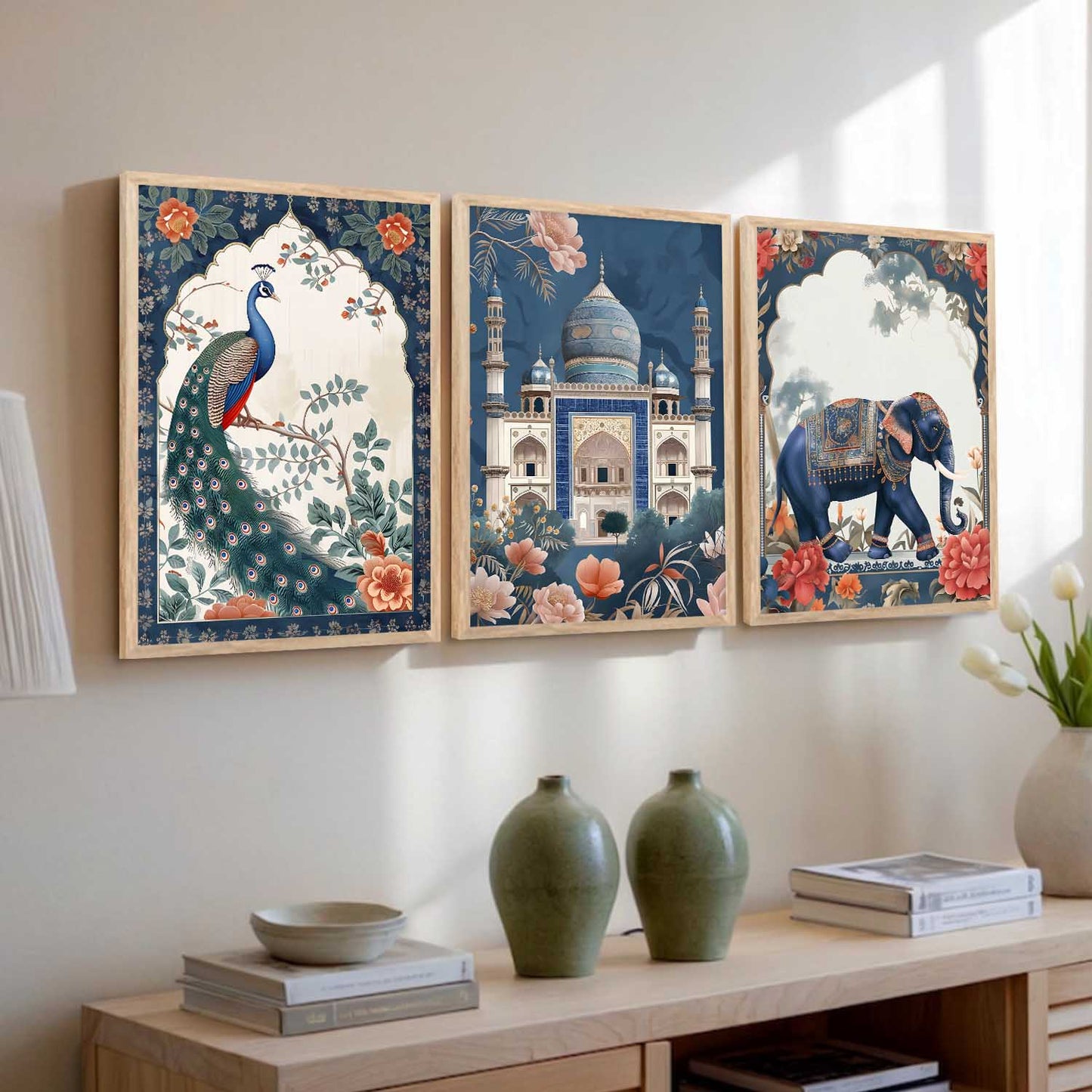 Madhubani    Wall  Art  Paintings for Living Room - Wall Poster With frames