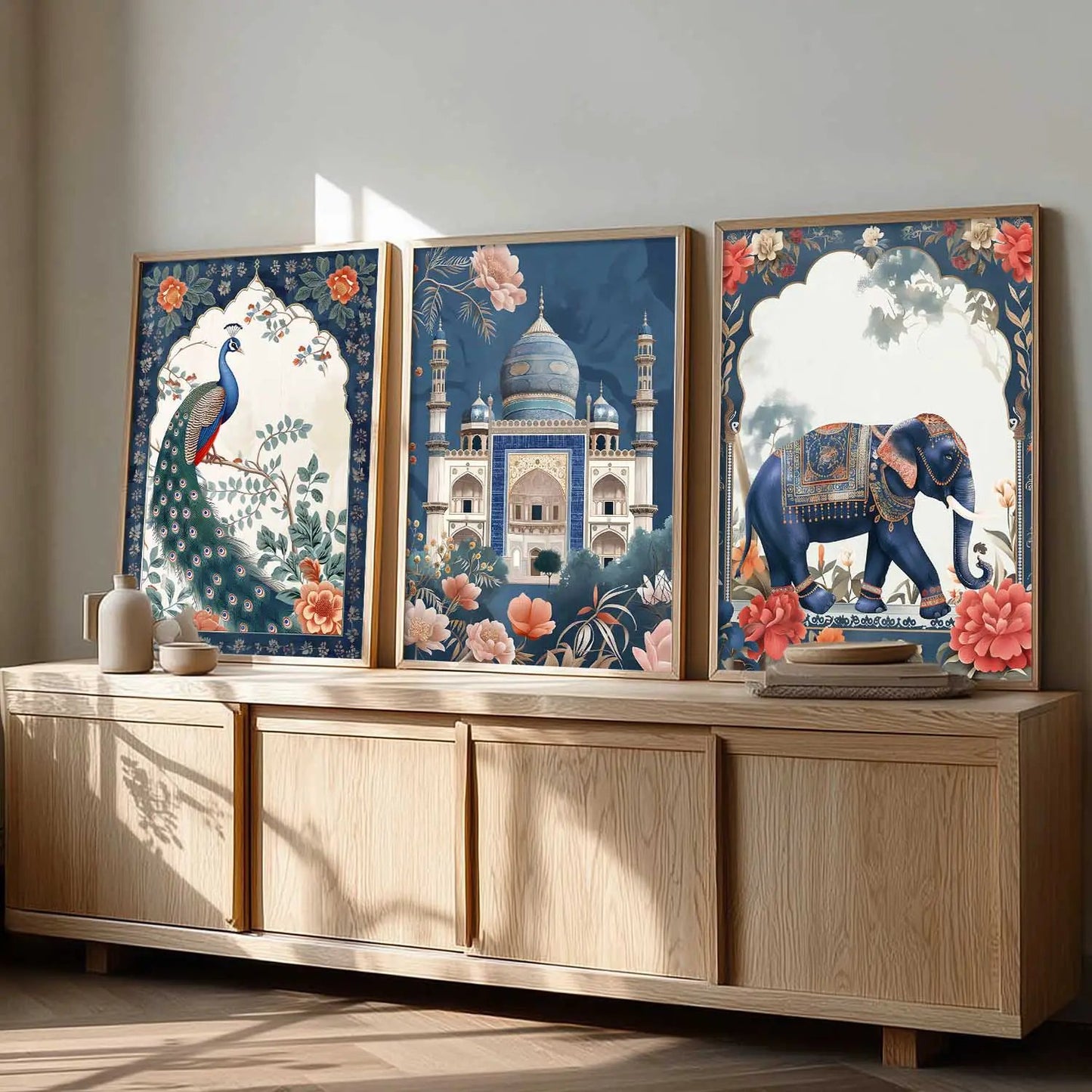 Madhubani    Wall  Art  Paintings for Living Room - Wall Poster With frames