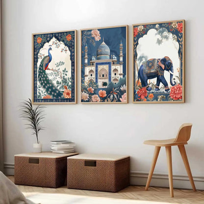 Madhubani    Wall  Art  Paintings for Living Room - Wall Poster With frames