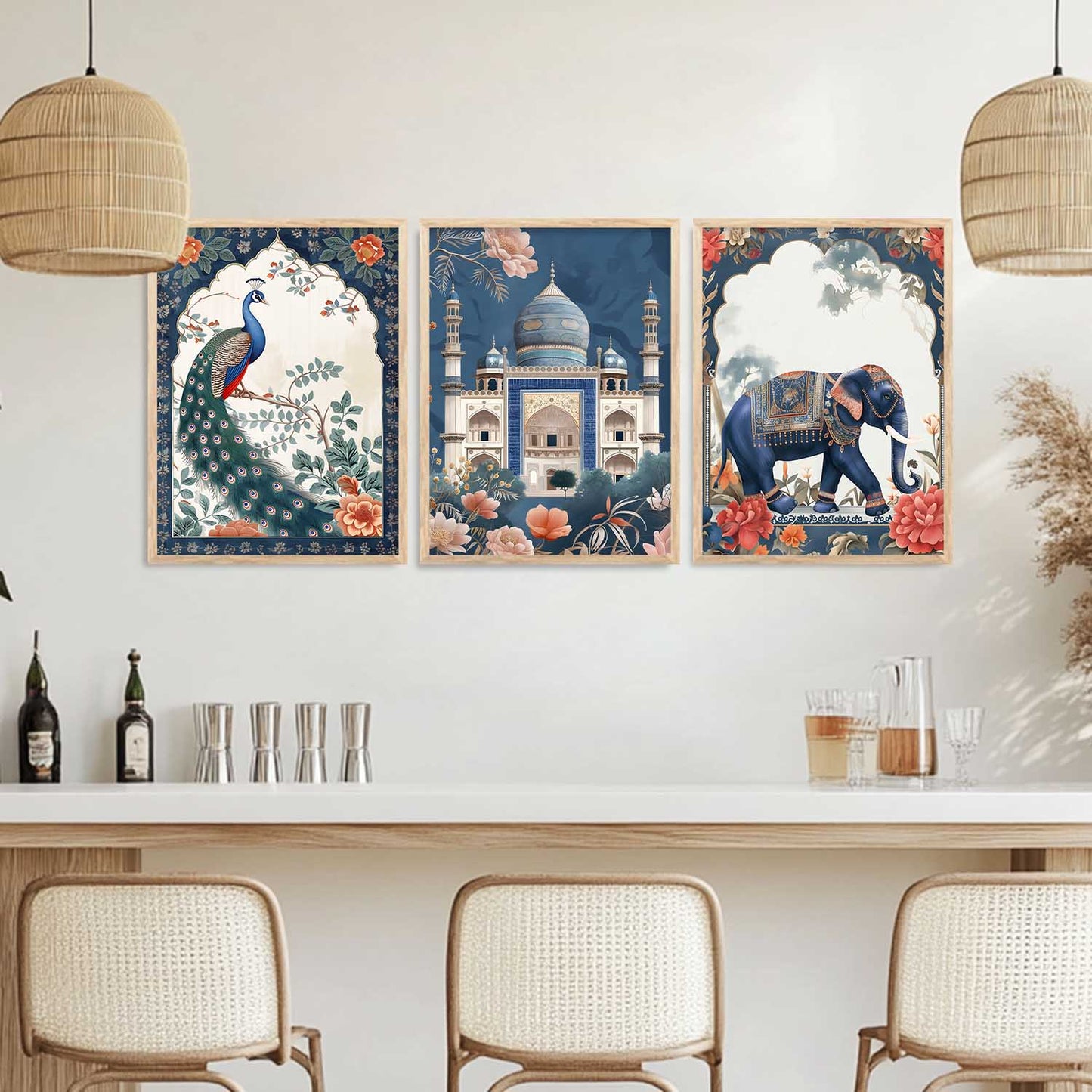 Madhubani    Wall  Art  Paintings for Living Room - Wall Poster With frames