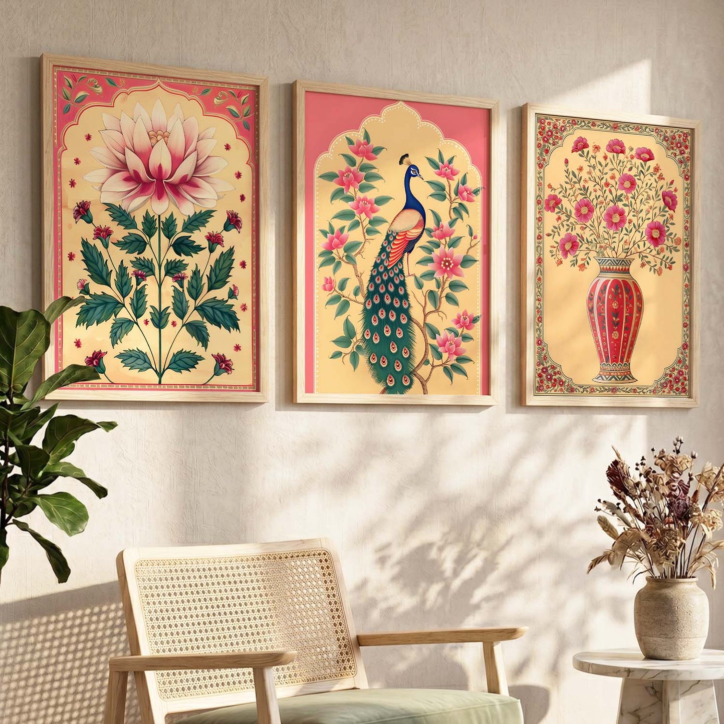 Floral   Wall  Art  Paintings for Living Room - Wall Poster With frames
