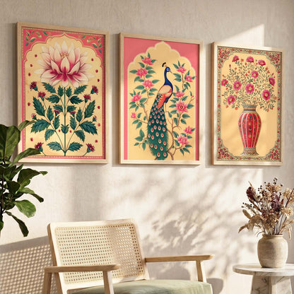 Floral   Wall  Art  Paintings for Living Room - Wall Poster With frames