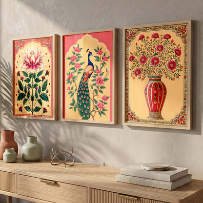 Floral   Wall  Art  Paintings for Living Room - Wall Poster With frames