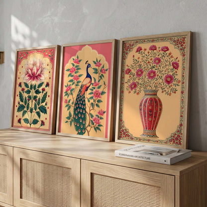 Floral   Wall  Art  Paintings for Living Room - Wall Poster With frames