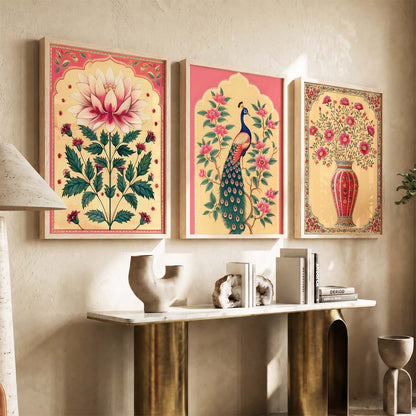 Floral   Wall  Art  Paintings for Living Room - Wall Poster With frames