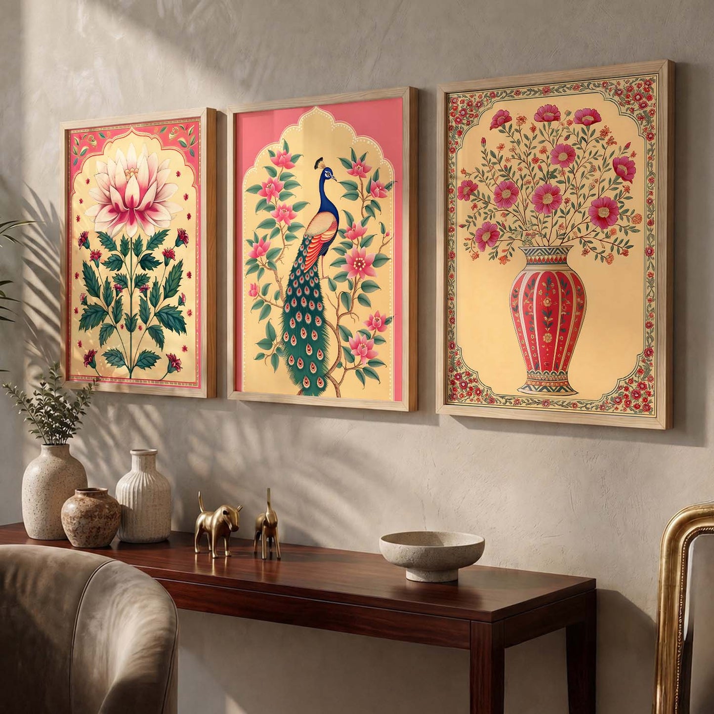 Floral   Wall  Art  Paintings for Living Room - Wall Poster With frames