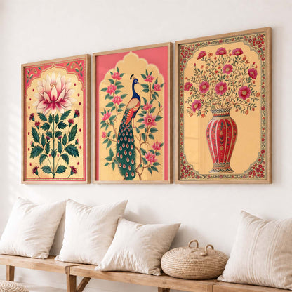 Floral   Wall  Art  Paintings for Living Room - Wall Poster With frames
