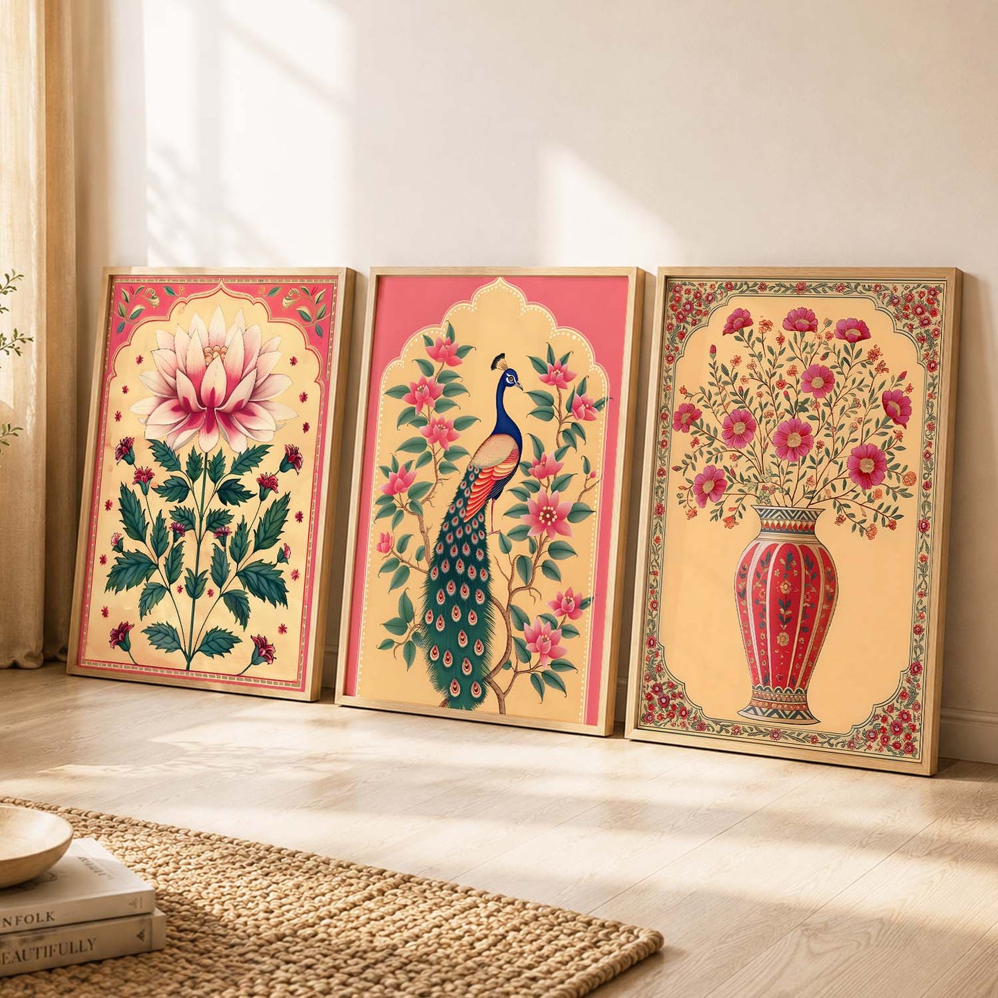 Floral   Wall  Art  Paintings for Living Room - Wall Poster With frames